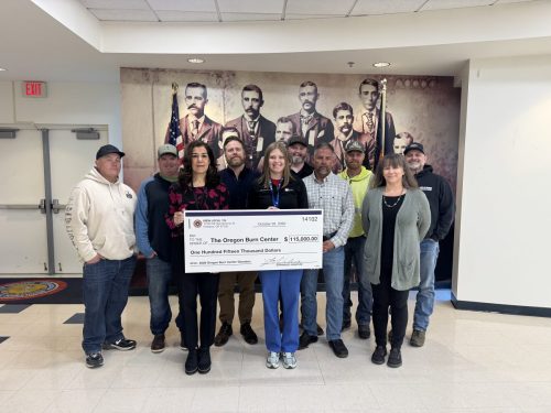 Rodeo Committee presents check to Oregon Burn Center representatives
